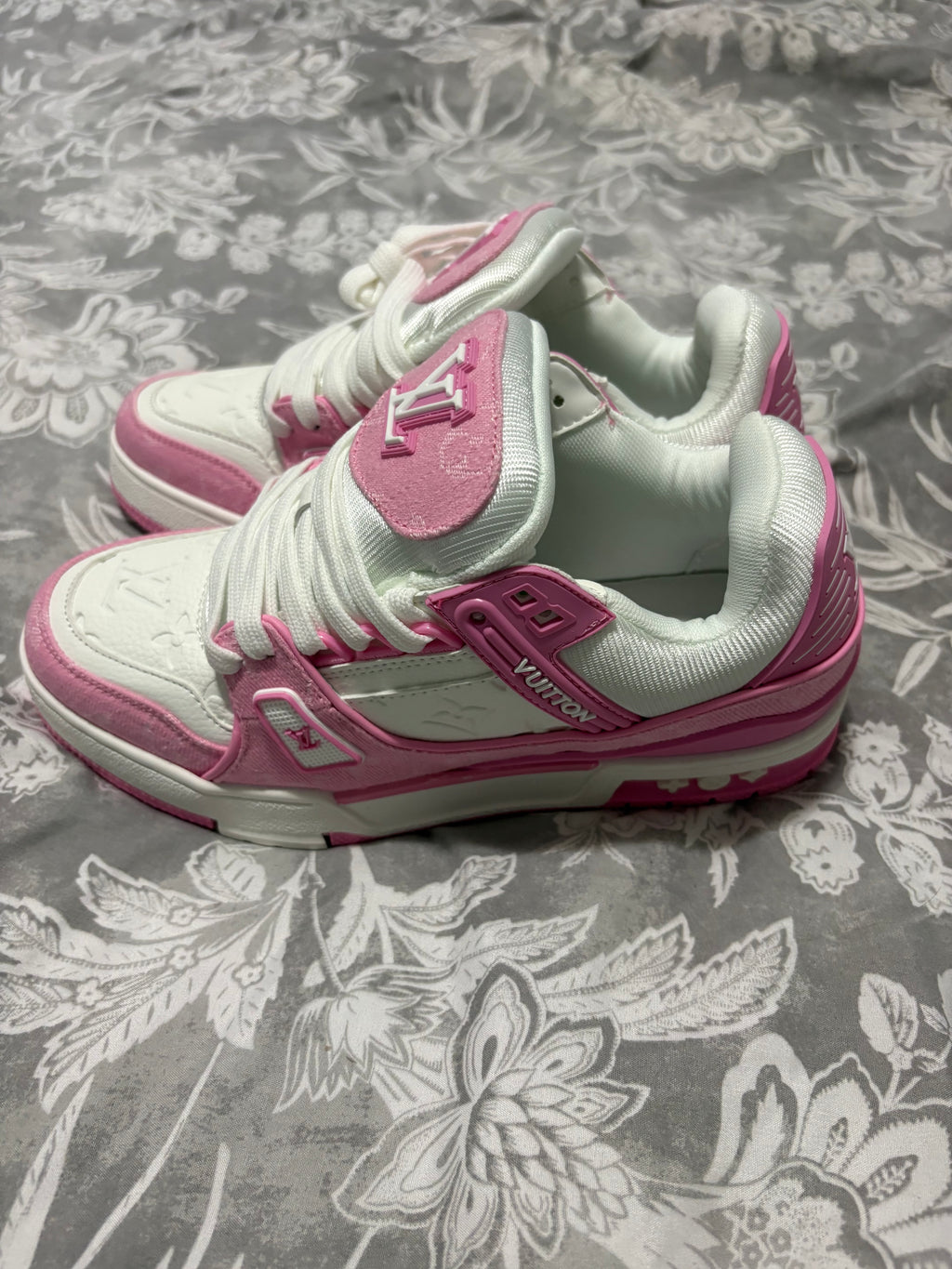 Louis Vuitton LV Trainer Pink & White – Women's