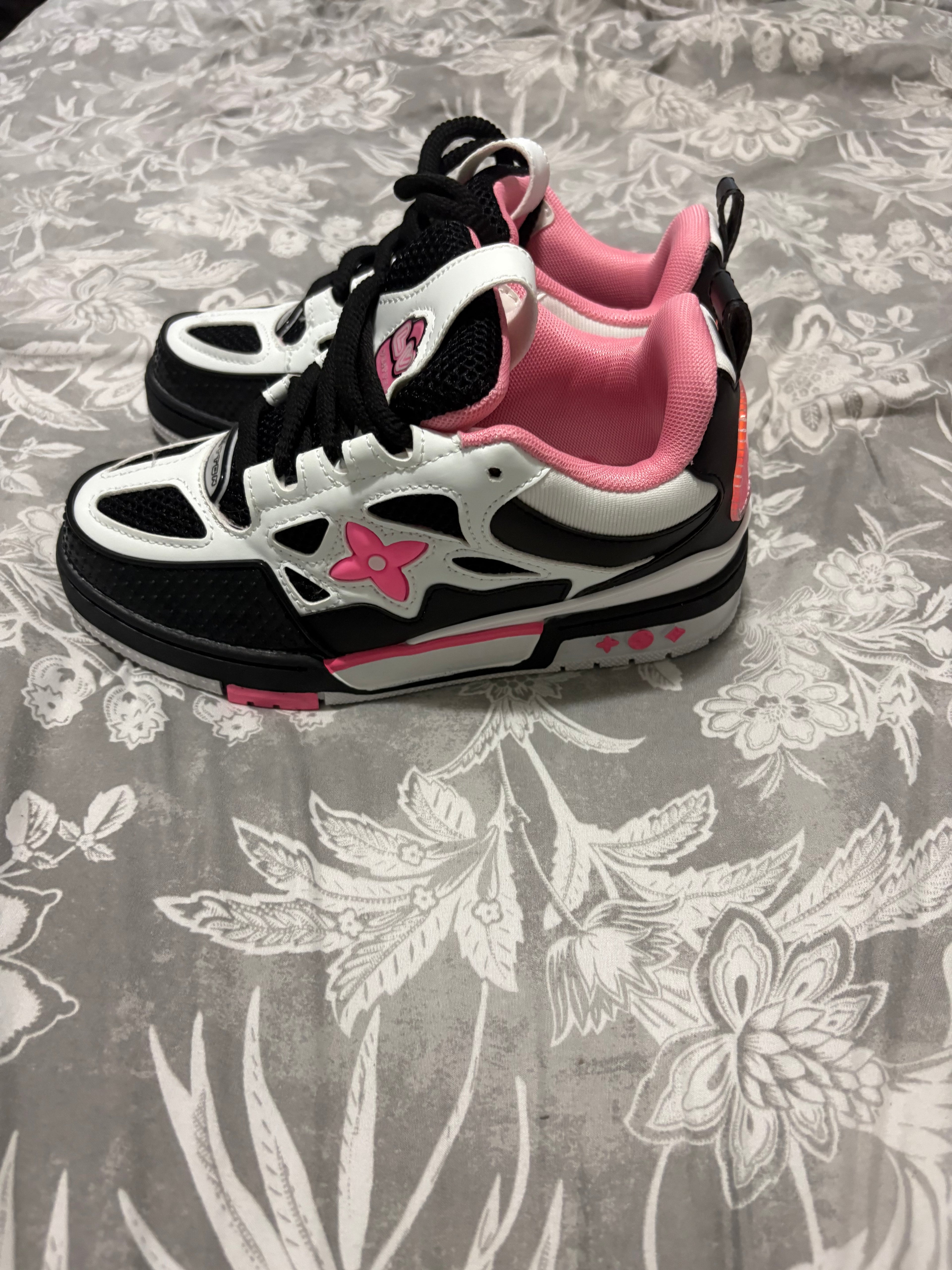 Louis Vuitton Skate Sneaker Black, White & Pink – Women's